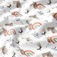 tessuti in cotone cretonne coniglio e arcobaleno – bianco/talpa,  thumbnail number 2