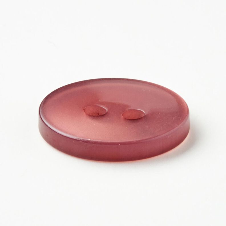 Bottone a 2 fori lucido [Ø 15 mm] – rosa antico scuro,  image number 2