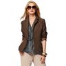 gabardine bi-stretch – marrone scuro,  thumbnail number 6