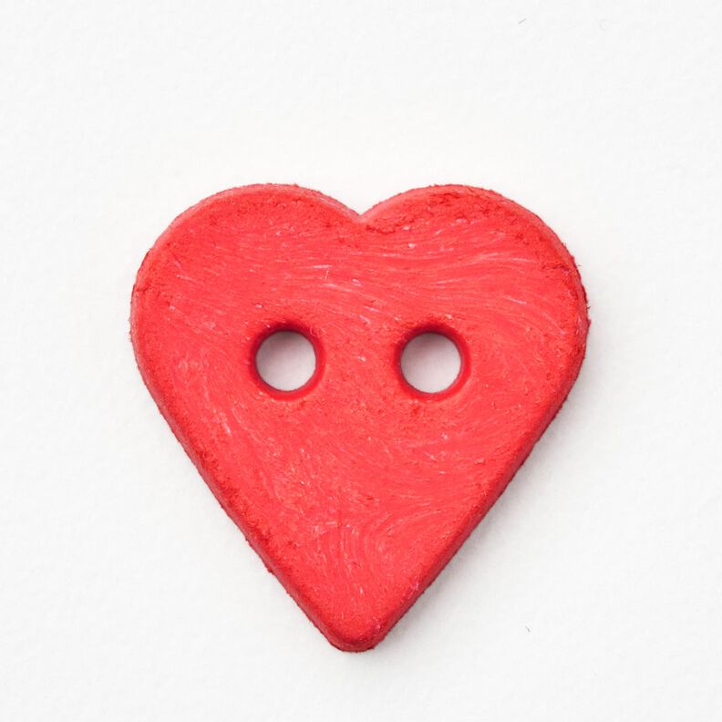 Bottone a forma di cuore [Ø 15 mm] – peperoncino,  image number 1