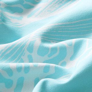 jersey di cotone GOTS, onde | Tula – azzurro, 