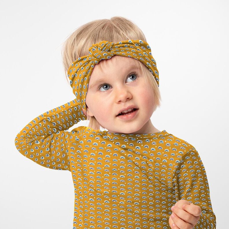 jersey di cotone Piccoli arcobaleni – senape,  image number 5