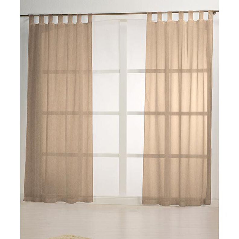 tessuto per tende, voile effetto lino 300 cm – duna,  image number 5