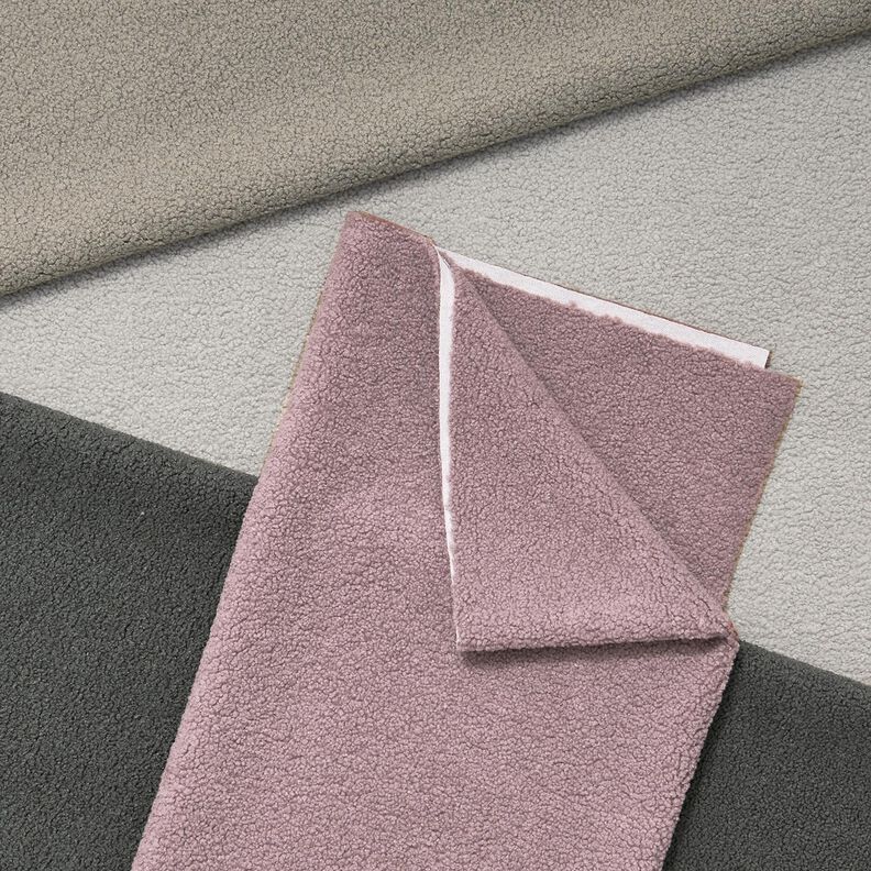tessuto da tappezzeria Aspetto pelle di pecora – grigio argento, image number 4