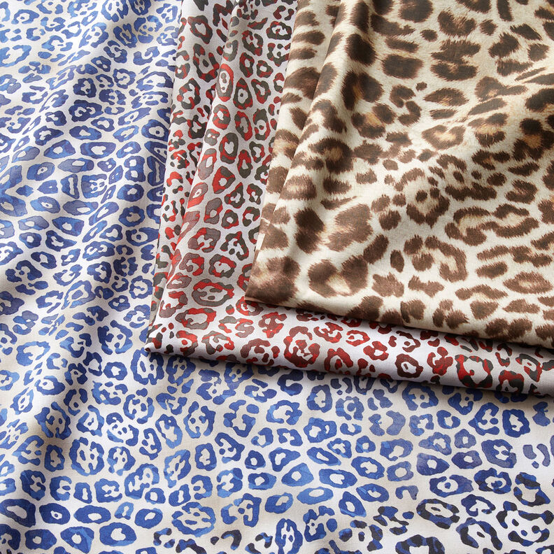 GOTS Batista di cotone Motivo leopardato | TCC x LOOKS by Wolfgang Joop – beige chiaro/marrone scuro,  image number 6