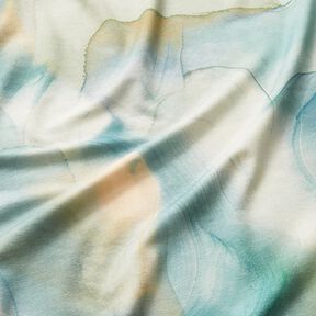 Jersey di viscosa marmorizzato – azzurro, 