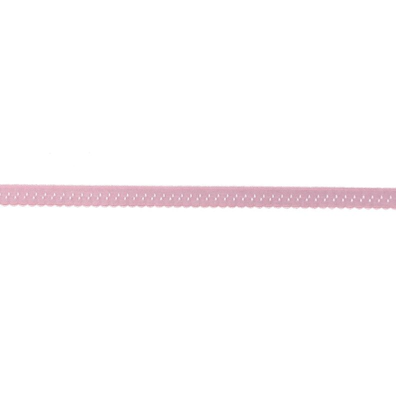 Fettuccia elastica pizzo [12 mm] – rosa anticato,  image number 1