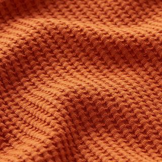 jersey di cotone nido d’ape tinta unita – terracotta, 