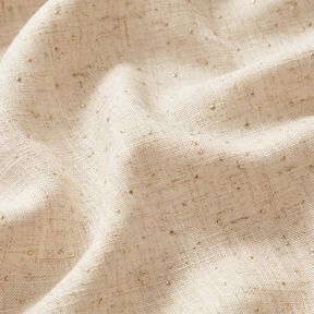 misto lino viscosa Pois glitterati – mandorla/oro effetto metallizzato, 