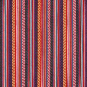tessuto arredo Jacquard Strisce a zig-zag – rosso carminio/verde, 