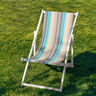 Outdoor Tessuto per sedia a sdraio Righe longitudinali 44 cm – anacardo/turchese,  thumbnail number 4