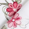 popeline di cotone Mazzi di fiori ricamati – bianco/bacca,  thumbnail number 4
