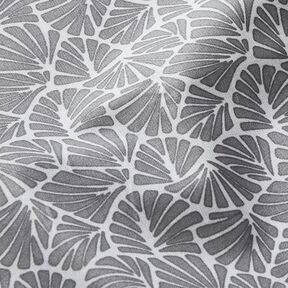 cotone rivestito Mini foglie astratte – grigio/bianco, 