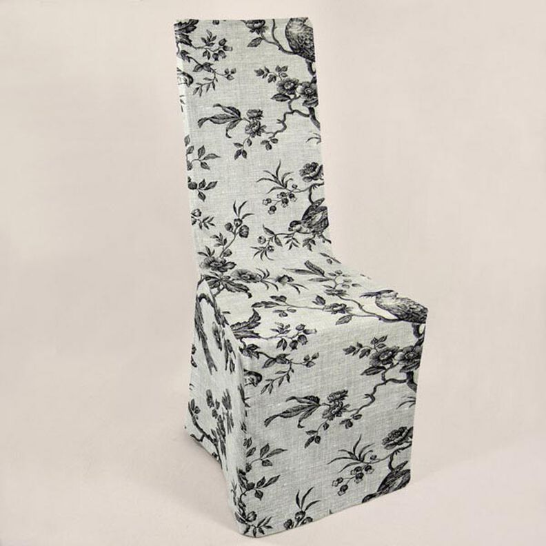 Lino per complementi di arredo Uccelli – nero,  image number 8
