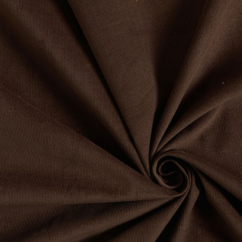 velluto a costine tinta unita – marrone scuro,  image number 1
