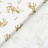 tessuto in cotone cretonne Renne e stelle – avorio/oro,  thumbnail number 4