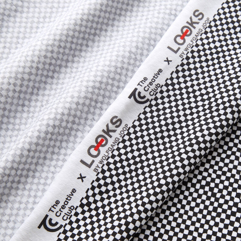 GOTS Jersey di cotone Mini quadri | TCC x LOOKS by Wolfgang Joop – nero/bianco,  image number 4