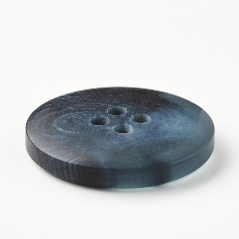 Bottone tondo a 4 fori [Ø 25 mm] – colore blu jeans,  image number 3