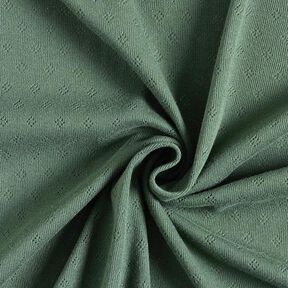 jersey maglia fine con motivi traforati – verde scuro, 