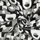 jersey jacquard, motivi geometrici e quadri – nero/bianco,  thumbnail number 3