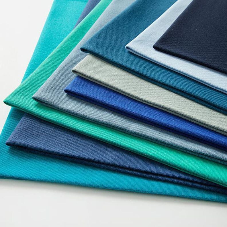 tessuto per bordi e polsini tinta unita – colore blu jeans,  image number 9