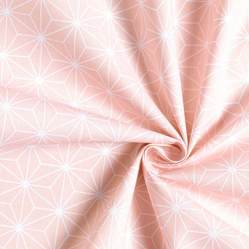 tessuto in cotone cretonne stelle giapponesi Asanoha – rosa,  image number 4