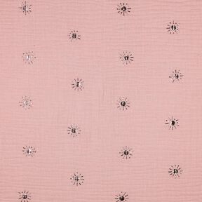mussolina / tessuto doppio increspato Soli stampa laminata | Poppy Fabrics – rosa antico, 