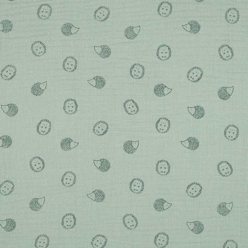 mussolina / tessuto doppio increspato riccio | Poppy Fabrics – menta chiaro/verde scuro,  image number 1