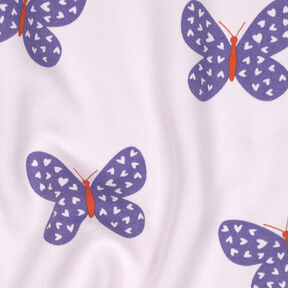 felpa garzata grandi farfalle | Poppy Fabrics – lillà pastello/lilla bluastro, 