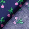 cotone rivestito Ciliegie carine – blu marino,  thumbnail number 4