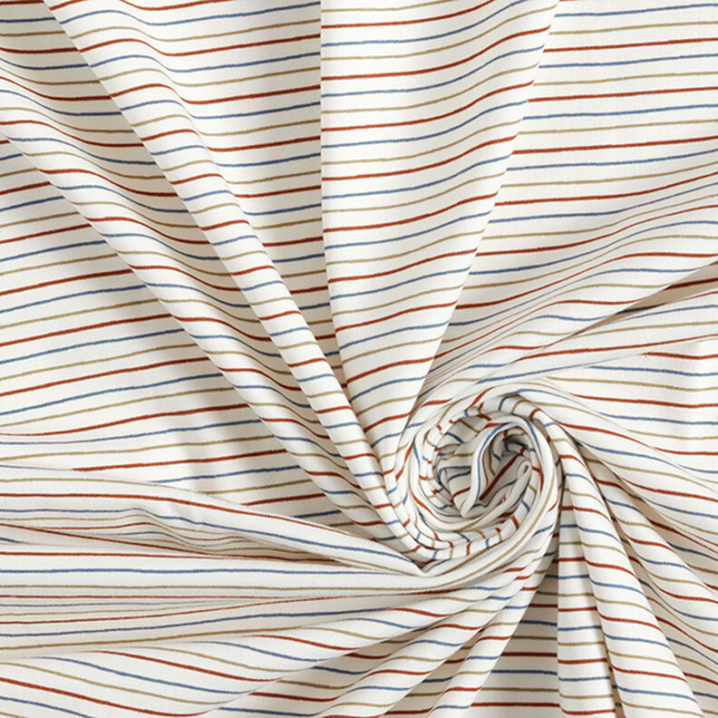 jersey di cotone Linee disegnate – bianco lana, image number 3