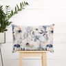tessuto arredo mezzo panama grandi fiori – mandorla/blu,  thumbnail number 7
