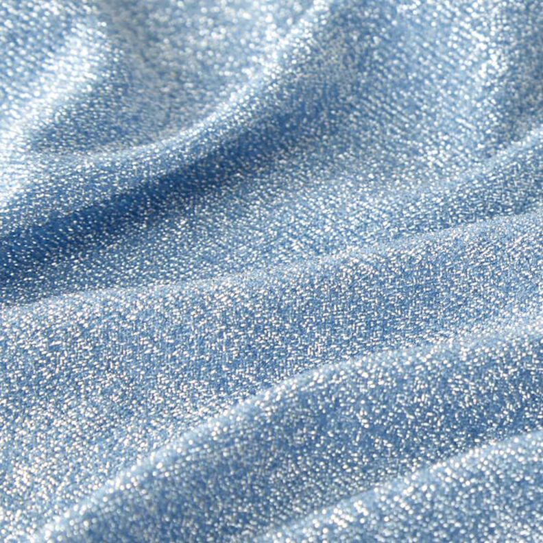 tessuto jersey fili glitter glamour – azzurro,  image number 2