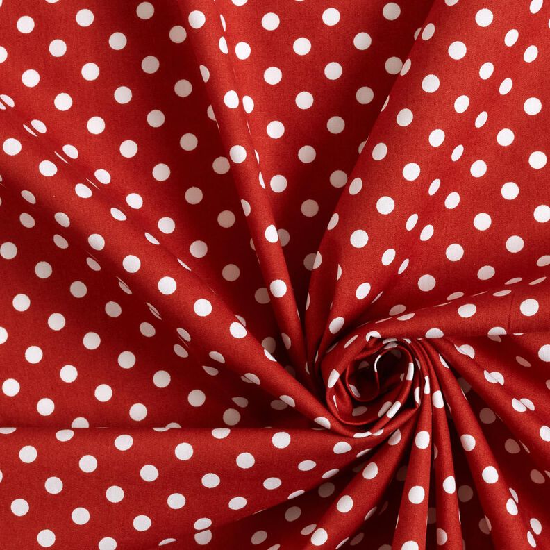 popeline di cotone Pois Polka – terracotta/bianco,  image number 3