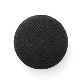 Bottone rivestito, Cotone spigato stretch – nero, 
