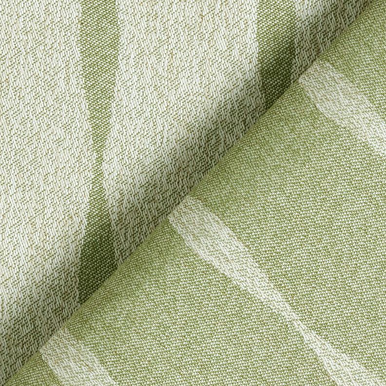 tessuti da esterni tessuti canvas Righe ondulate – verde oliva chiaro/beige chiaro,  image number 4