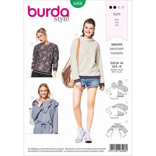 felpa, Burda 6406 | 34 - 44, 
