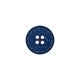 bottone in poliestere/canapa, Recycling, 4 fori – blu reale,  thumbnail number 1
