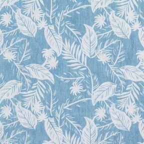 Palme in cotone chambray – azzurro/avorio, 