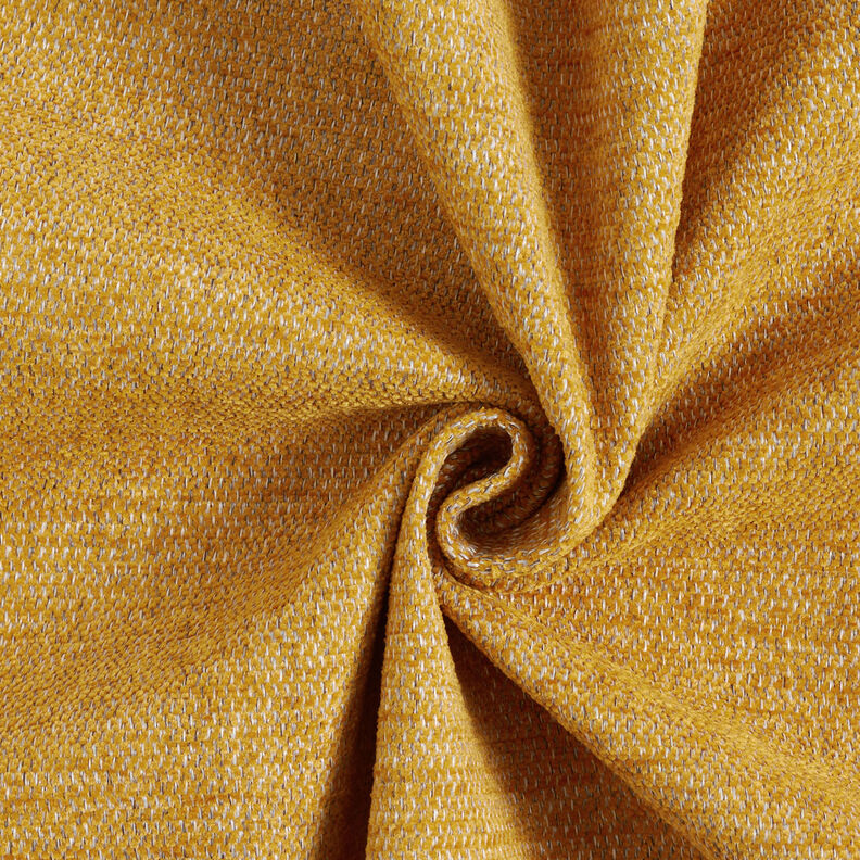 tessuto da tappezzeria ciniglia mélange – giallo curry/grigio argento,  image number 1