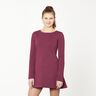 felpa di cotone leggera tinta unita – rosso Bordeaux,  thumbnail number 6