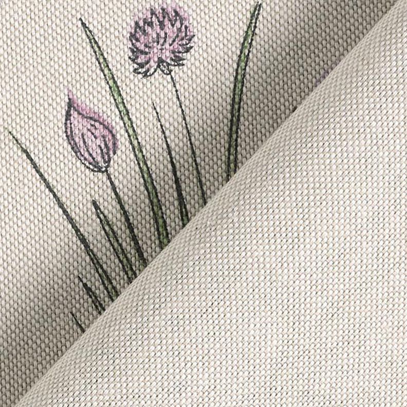 tessuto arredo mezzo panama erbe aromatiche – naturale/verde,  image number 4