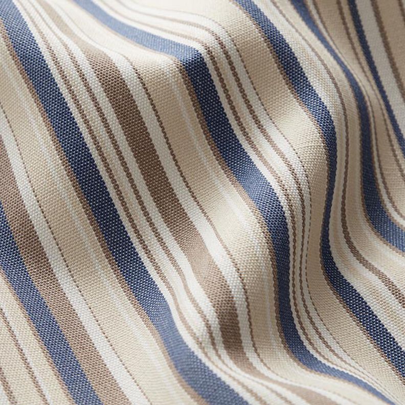 tessuto per tende da sole righe sottili – beige/colore blu jeans,  image number 2