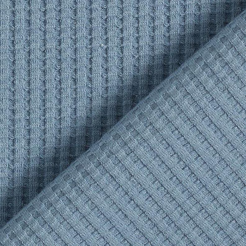 jersey di cotone nido d’ape tinta unita – colore blu jeans,  image number 3