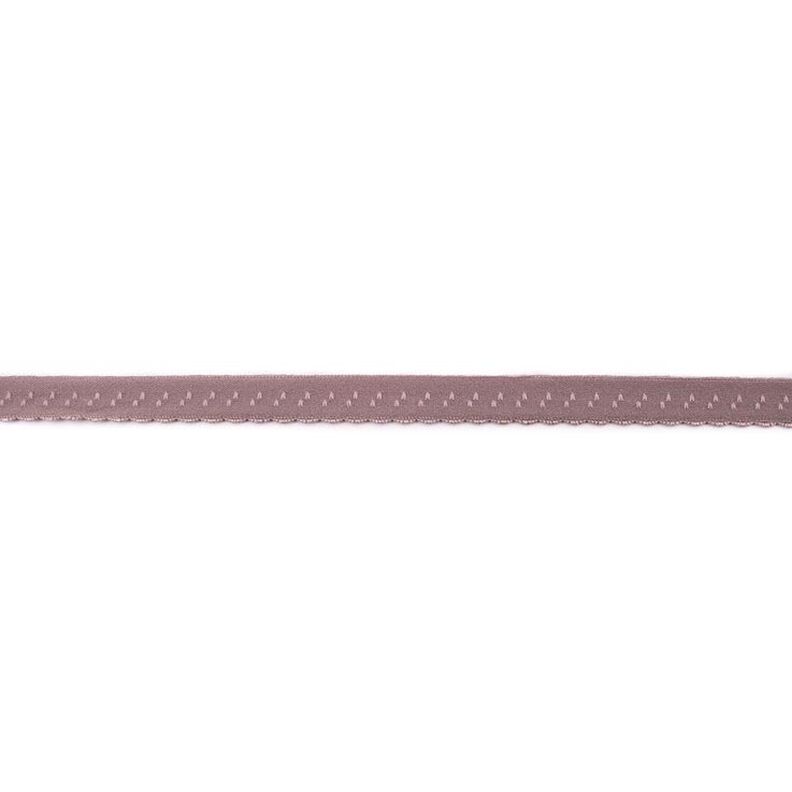 Fettuccia elastica pizzo [12 mm] – talpa scuro,  image number 1
