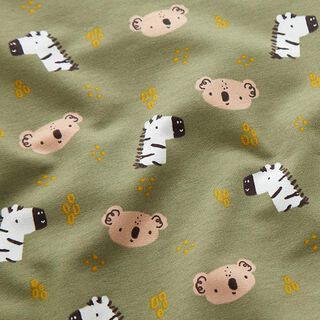 French terry, felpa estiva Zebra e koala – cachi chiaro, 