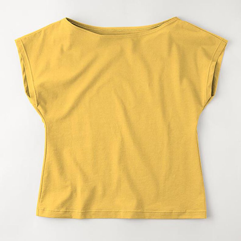 jersey di cotone medio tinta unita – giallo sole,  image number 8