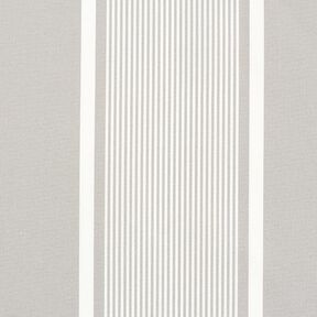 Tessuti da esterni canvas mix di righe – grigio chiaro/bianco, 