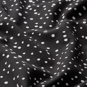 jersey di cotone, pois irregolari – nero, 
