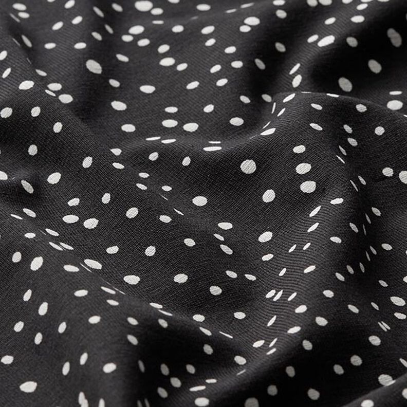 jersey di cotone, pois irregolari – nero,  image number 2